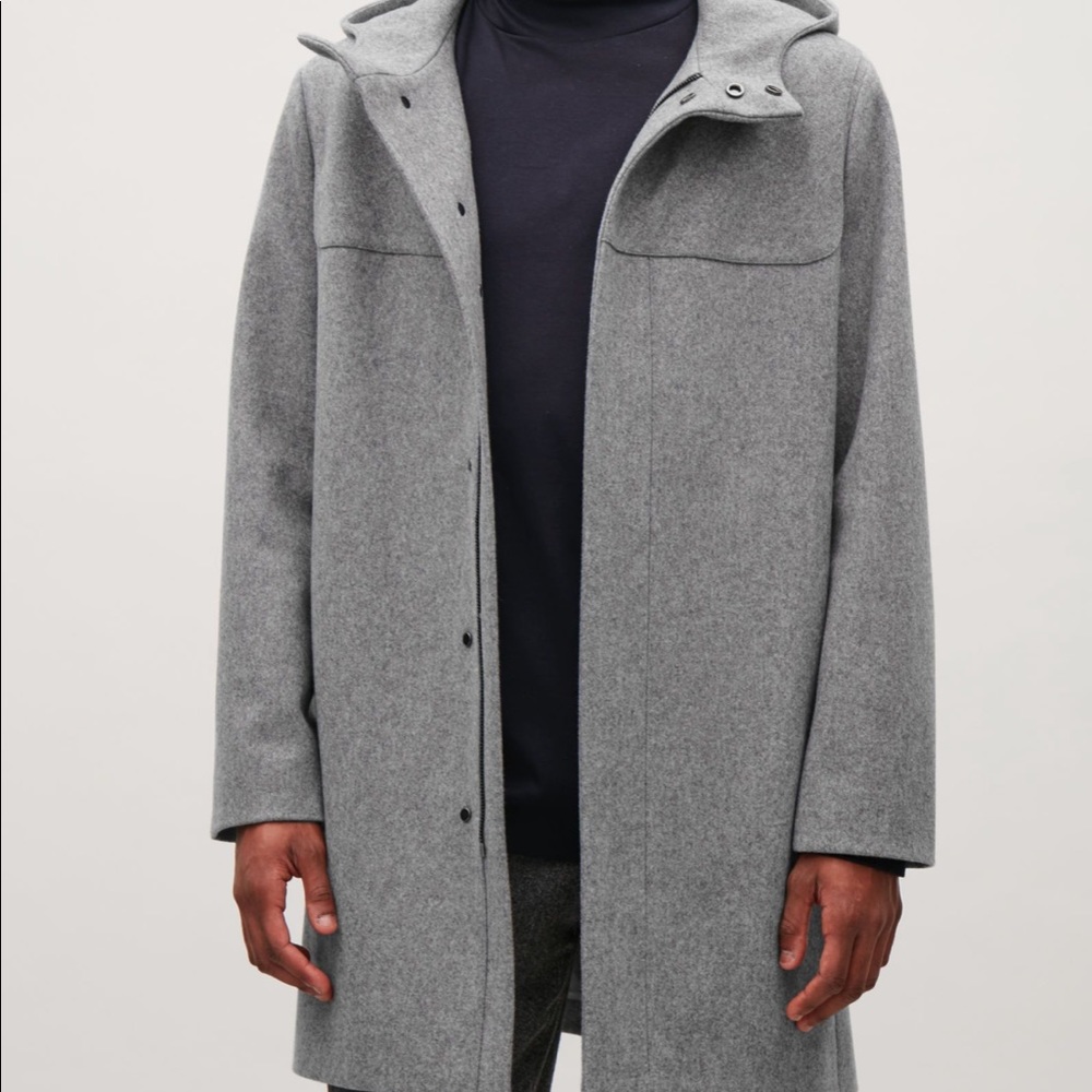 🎉HP🎉NWT COS Men’s Wool Duffle Coat in Gray